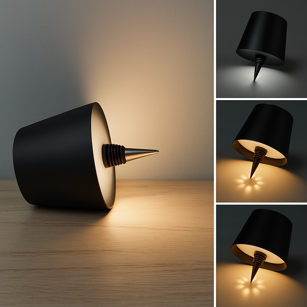 Lampe Pyramide Polyvalente – Éclat LED Moderne