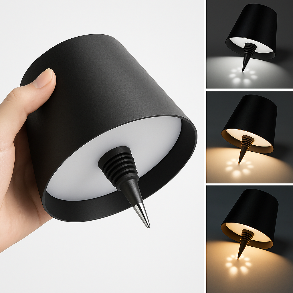 Lampe Pyramide Polyvalente – Éclat LED Moderne