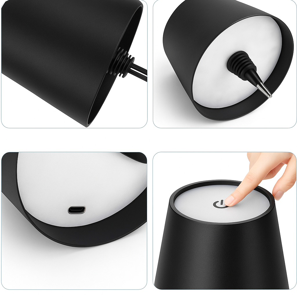 Lampe Pyramide Polyvalente – Éclat LED Moderne