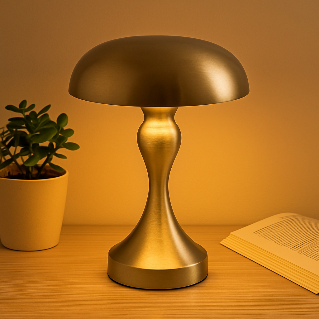Champignon Éclat – Lampe LED Vintage & Raffinée